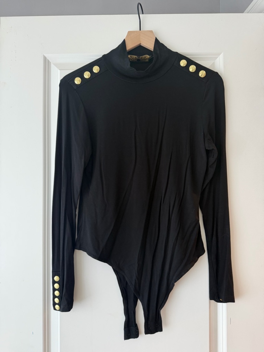 Holland Cooper Black Turtleneck Bodysuit sz L - Picture 3 of 5
